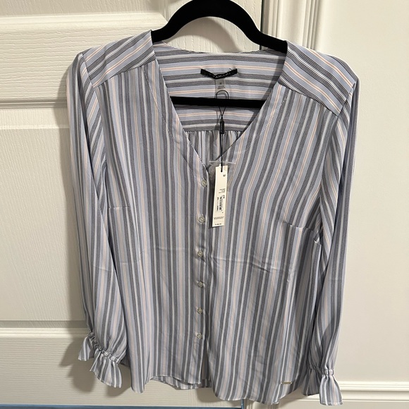 T Tahari Stripes Blouse - Picture 1 of 4